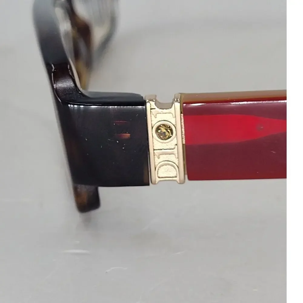 Christian Dior‎ Havana Red Eyeglasses Chic Designer Italy Frames
